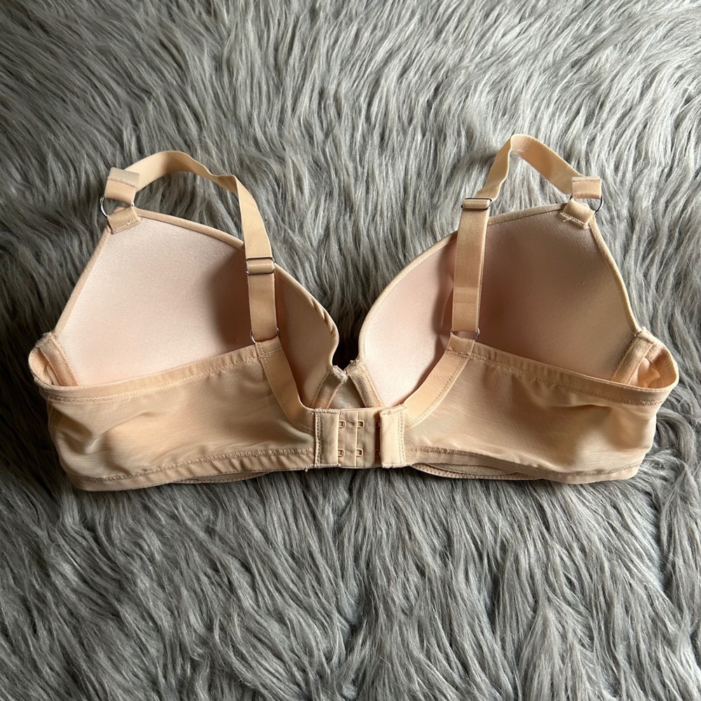 Primark Lightly Lined Bra Womens Size 36D Beige Underwire Back‎ Closure - Picture 4 of 7